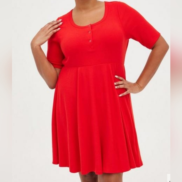 torrid Dresses & Skirts - Torrid Red Henley Dress